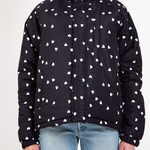 UNISEX Opening Ceremony REVERSIBLE HEART PUFFER COAT